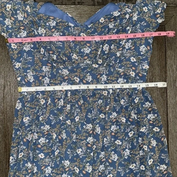 Lulus Feeling Fond Blue Floral Print Puff Sleeve Maxi Dress - Picture 11 of 12